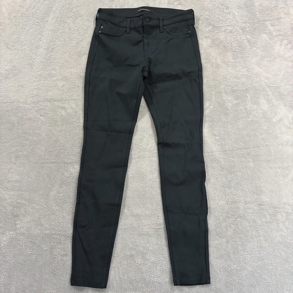 Liverpool Los Angeles Pants Women's 4 Skinny Stretch Chino Minimalist Low Rise